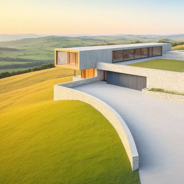 As an antidote to the current gloom, here is a preliminary, and not strictly accurate, AI visualisation of a villa we have just started designing for a hillside location in Lazio, Italy.

#novembersun #italy #villa #dreamhome #banishthegloom #design #architect