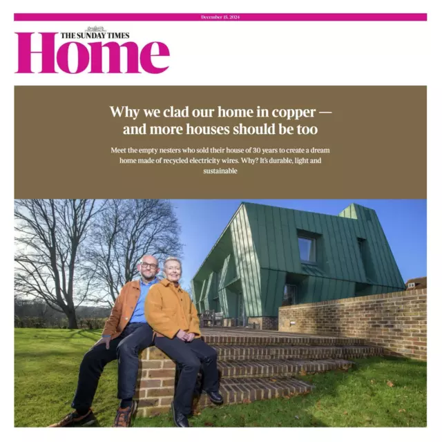 Here is our Copper Bottom project as featured in The Sunday Times this weekend. There is a longer article online: https://www.thetimes.com/article/355c96bf-9b66-44be-b2ba-4f483ada9ba6
or you can see more via our website – just search for Adrian James Architects or follow the link in our bio.

#copperbottom #copper #thesundaytimes #brick #dreamhome #architectinoxford #wintersun #emptynesters #origami #bricksteps #viewsofoxford