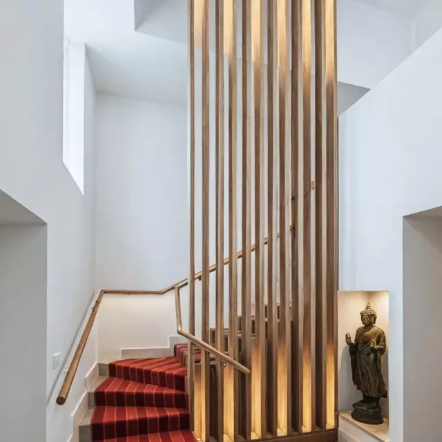 Preview of a new house we are just finishing. The stair hall.

#beautifulstairs #lightandspace #staircase #gentletread #architectinoxford #handrail