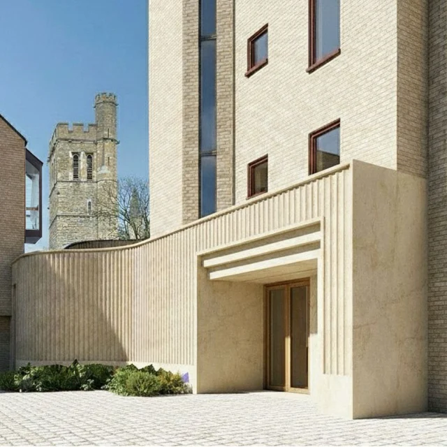 We have submitted a planning application to build a new auditorium for Hertford College Oxford. The site is in the corner of the college’s Holywell Quad, slap in the middle of Oxford’s Central Conservation Area, tucked between listed buildings. There are critical views over it and remains of the outer city wall under it. It’s a challenge designing anything in such a constricted and sensitive site but the quad itself is a somewhat lacklustre assemblage from the 70’s so there is certainly room for improvement. 
 
We have responded with something which complies with the multiple local parameters but has its own distinct character; it is contextual in its use of Cotswold stone which will be crisply corrugated to flatter its curves – and prevent flyposting in St Helen’s Passage. It will upgrade the whole experience of winding down this back alley to get to the famous Turf Tavern. As well as providing the college with a unique state-of-the-art auditorium.

#hertfordcollege #oxfordcollege #architectinoxford #designconstraints #planningapplication #holywellquad