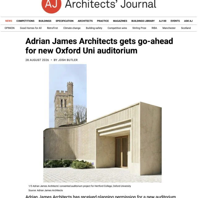 Great to see AJA’s planning success for Hertford College featured in the Architects Journal.

You can find the article and pictures via the link in our bio.

#planningsuccess #hertfordcollege #architectinoxford #architectsjournal